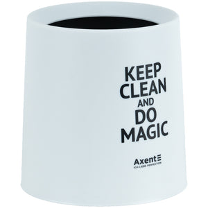 Desktop waste bin Axent 2131-21-A, round, white