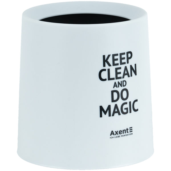 Desktop waste bin Axent 2131-21-A, round, white