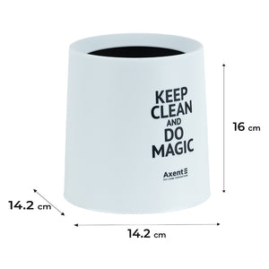 Desktop waste bin Axent 2131-21-A, round, white