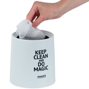 Desktop waste bin Axent 2131-21-A, round, white