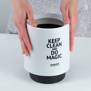 Desktop waste bin Axent 2131-21-A, round, white