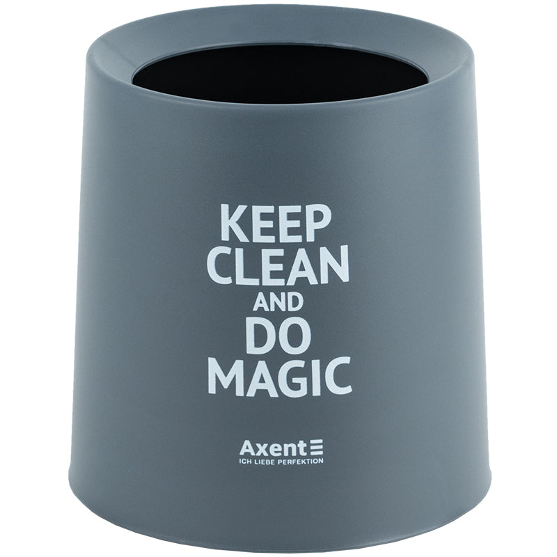 Desktop waste bin Axent 2131-03-A, round, grey