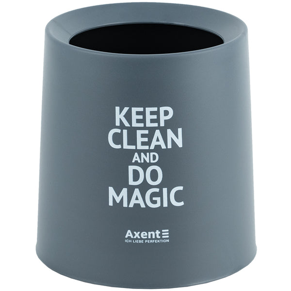 Desktop waste bin Axent 2131-03-A, round, grey