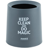 Desktop waste bin Axent 2131-03-A, round, grey