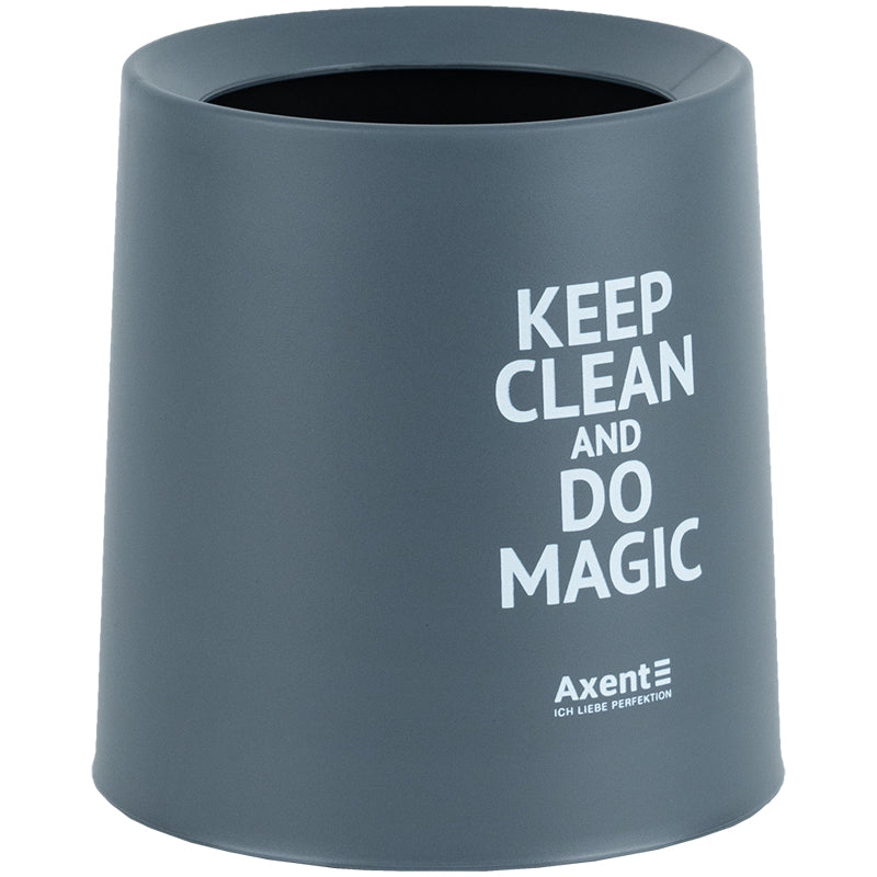 Desktop waste bin Axent 2131-03-A, round, grey