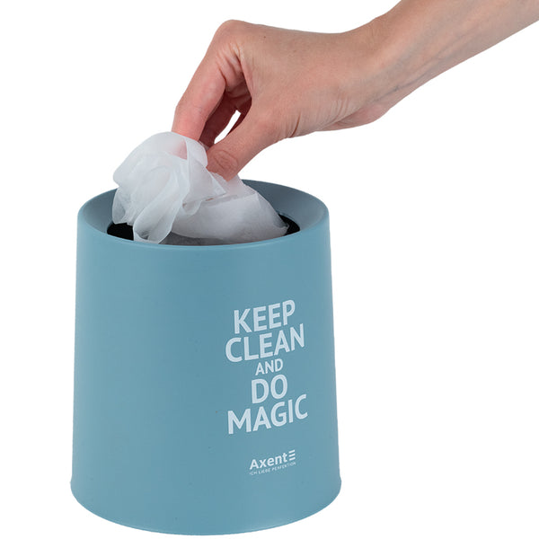 Desktop waste bin Axent 2131-07-A, round, light blue