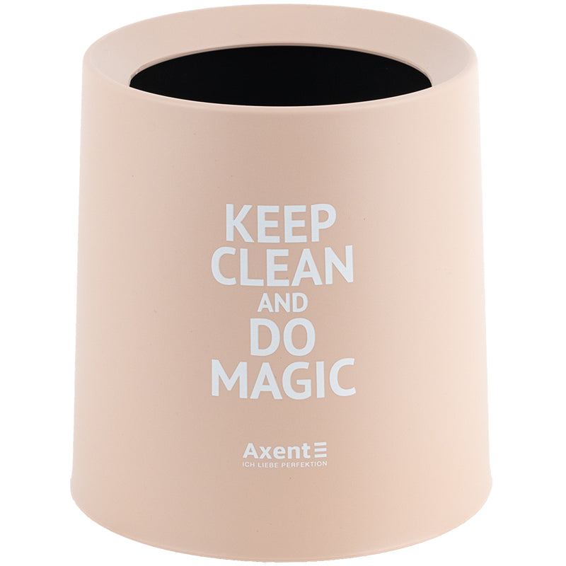 Desktop waste bin Axent 2131-42-A, round, peach
