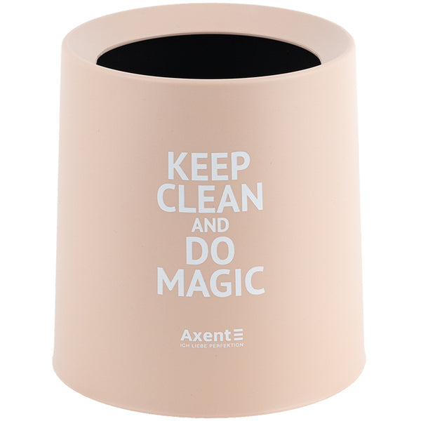 Desktop waste bin Axent 2131-42-A, round, peach