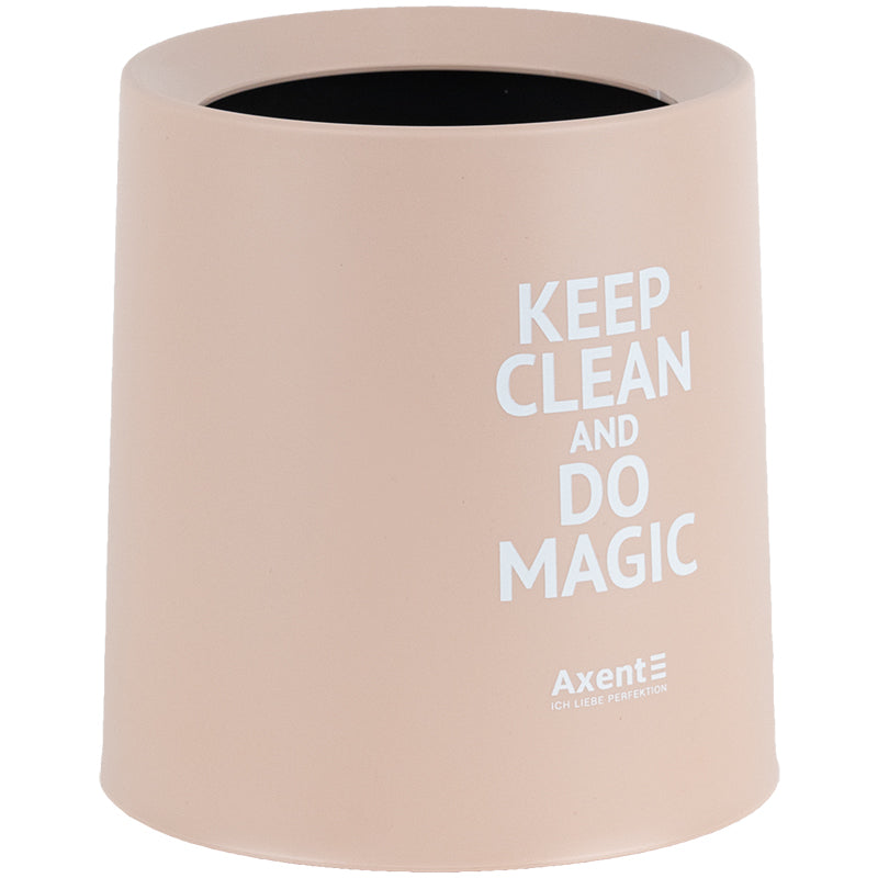 Desktop waste bin Axent 2131-42-A, round, peach