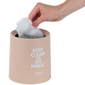 Desktop waste bin Axent 2131-42-A, round, peach