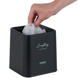 Desktop waste bin Axent 2132-01-A, squared, black