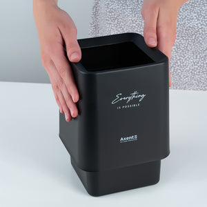 Desktop waste bin Axent 2132-01-A, squared, black