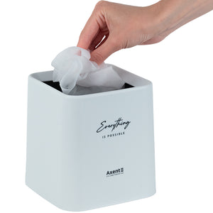 Desktop waste bin Axent 2132-21-A, squared, white