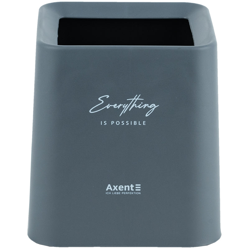 Desktop waste bin Axent 2132-03-A, squared, grey