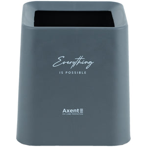 Desktop waste bin Axent 2132-03-A, squared, grey