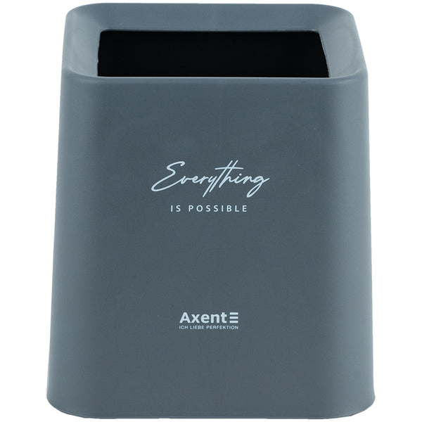 Desktop waste bin Axent 2132-03-A, squared, grey