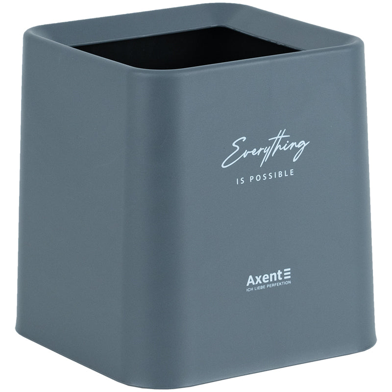 Desktop waste bin Axent 2132-03-A, squared, grey