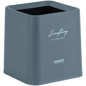 Desktop waste bin Axent 2132-03-A, squared, grey