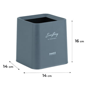 Desktop waste bin Axent 2132-03-A, squared, grey
