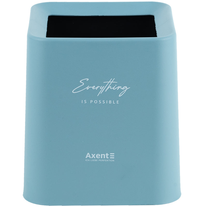 Desktop waste bin Axent 2132-07-A, squared, light blue