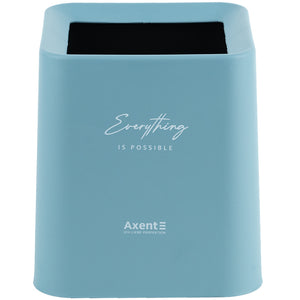 Desktop waste bin Axent 2132-07-A, squared, light blue