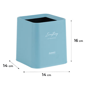 Desktop waste bin Axent 2132-07-A, squared, light blue