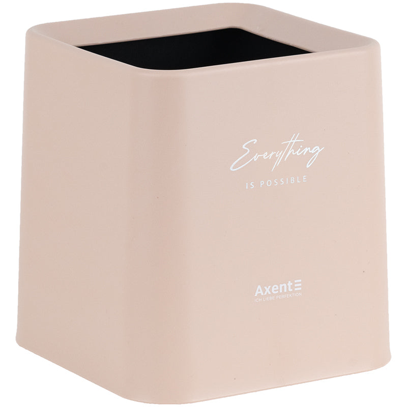 Desktop waste bin Axent 2132-42-A, squared, peach