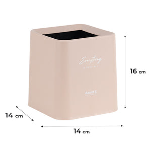 Desktop waste bin Axent 2132-42-A, squared, peach