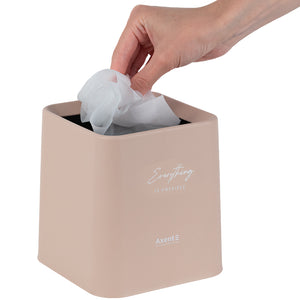 Desktop waste bin Axent 2132-42-A, squared, peach