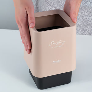 Desktop waste bin Axent 2132-42-A, squared, peach