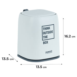 Desktop waste bin Axent 2133-21-A, rectangular, white