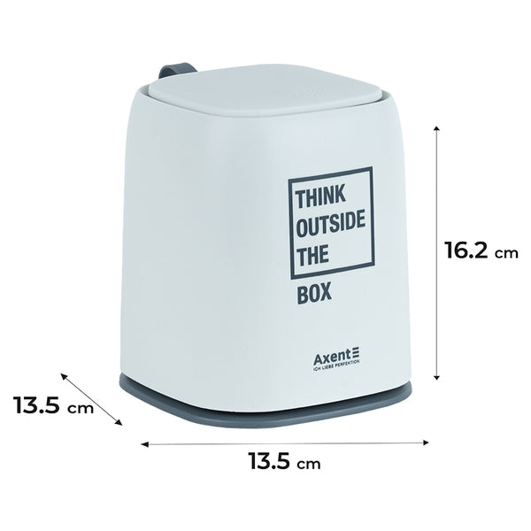 Desktop waste bin Axent 2133-21-A, rectangular, white