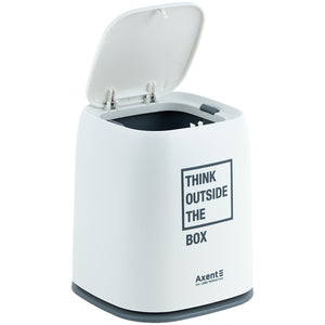 Desktop waste bin Axent 2133-21-A, rectangular, white