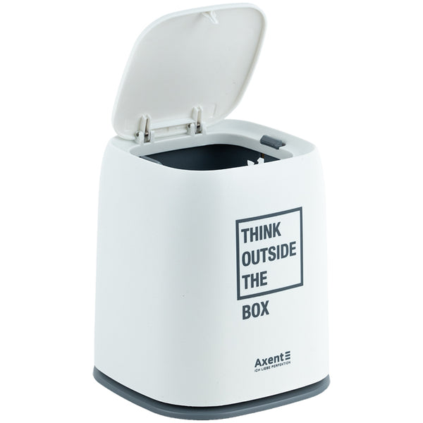 Desktop waste bin Axent 2133-21-A, rectangular, white