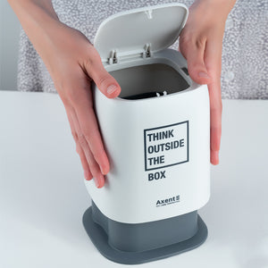 Desktop waste bin Axent 2133-21-A, rectangular, white