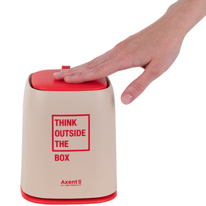 Desktop waste bin Axent 2133-42-A, rectangular, peach
