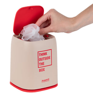 Desktop waste bin Axent 2133-42-A, rectangular, peach