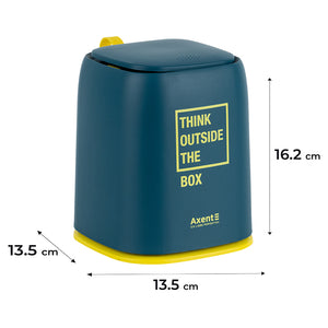 Desktop waste bin Axent 2133-47-A, rectangular, blue indigo
