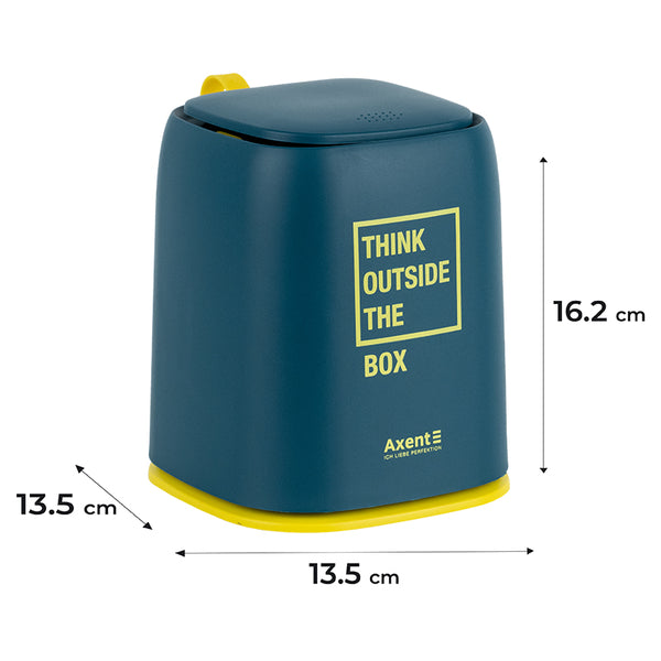 Desktop waste bin Axent 2133-47-A, rectangular, blue indigo