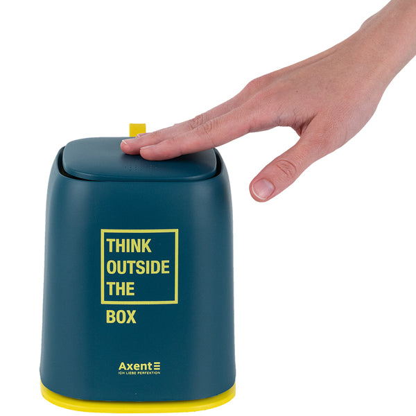 Desktop waste bin Axent 2133-47-A, rectangular, blue indigo