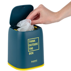 Desktop waste bin Axent 2133-47-A, rectangular, blue indigo