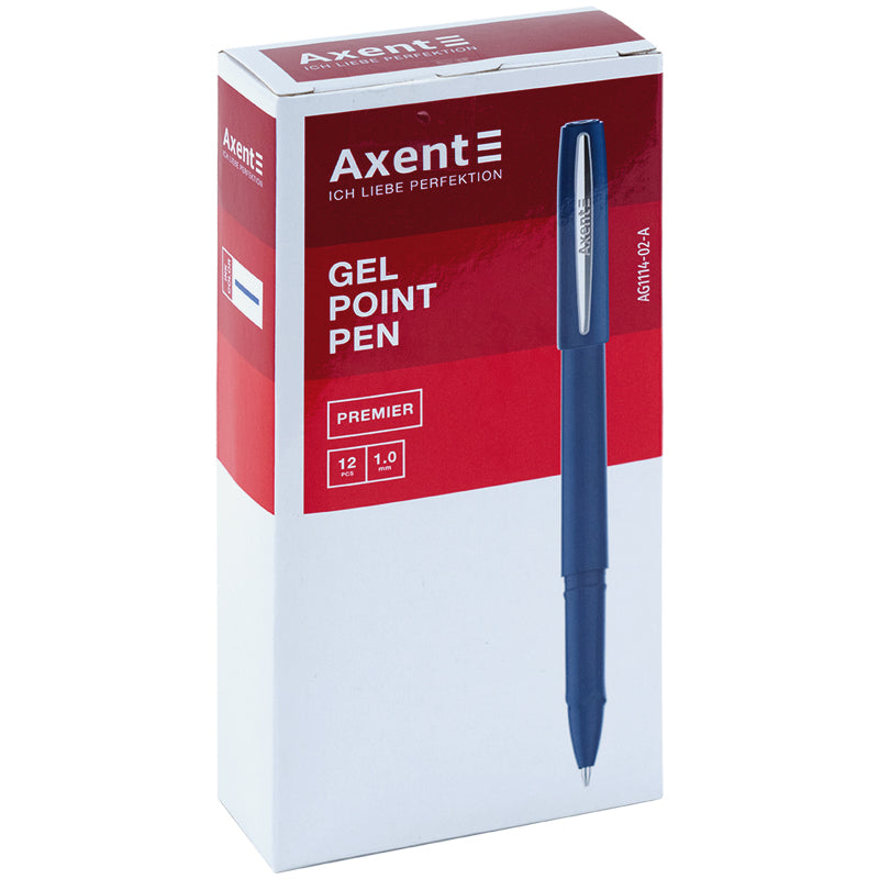 Gel pen Axent Premier AG1114-02-A, 1.0 mm, blue