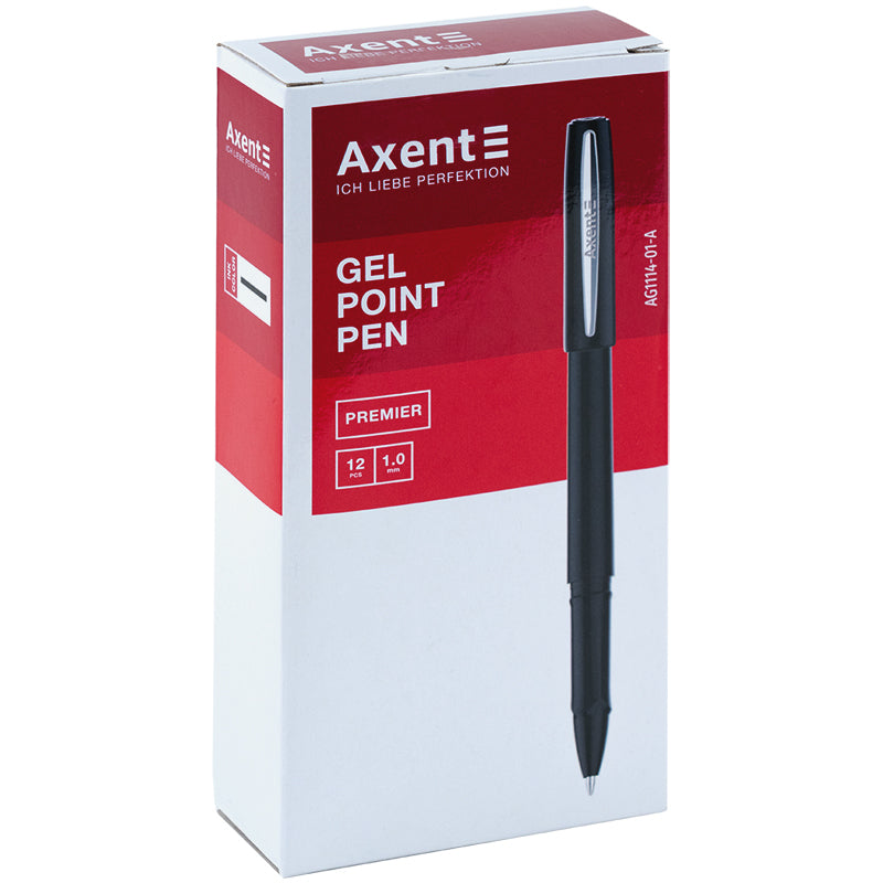 Gel pen Axent Premier AG1114-01-A, 1.0 mm, black