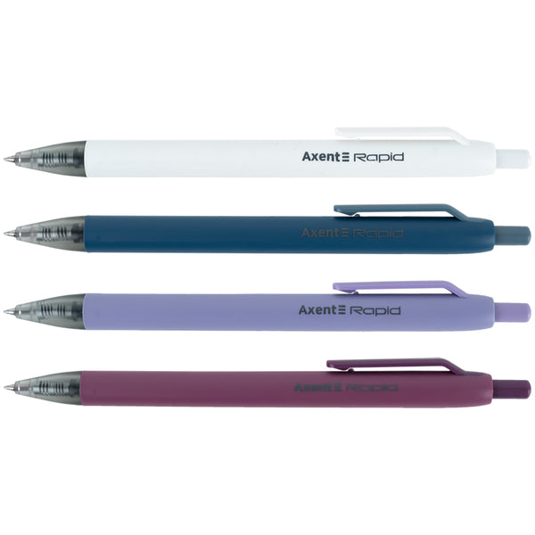 Gel pen retractable Axent Rapid AG1118-02-A, 0.5 mm, blue