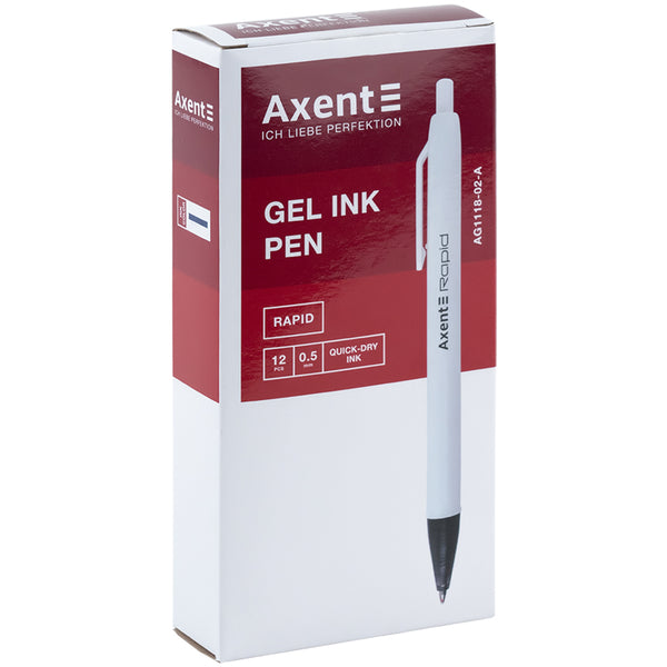Gel pen retractable Axent Rapid AG1118-02-A, 0.5 mm, blue