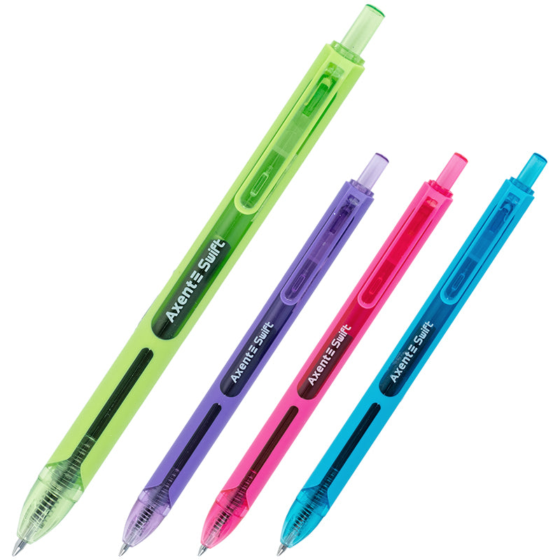 Gel pen retractable Axent Swift AG1119-02-A, 0.7mm, blue