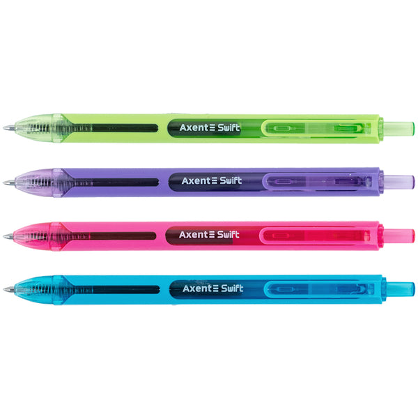 Gel pen retractable Axent Swift AG1119-02-A, 0.7mm, blue