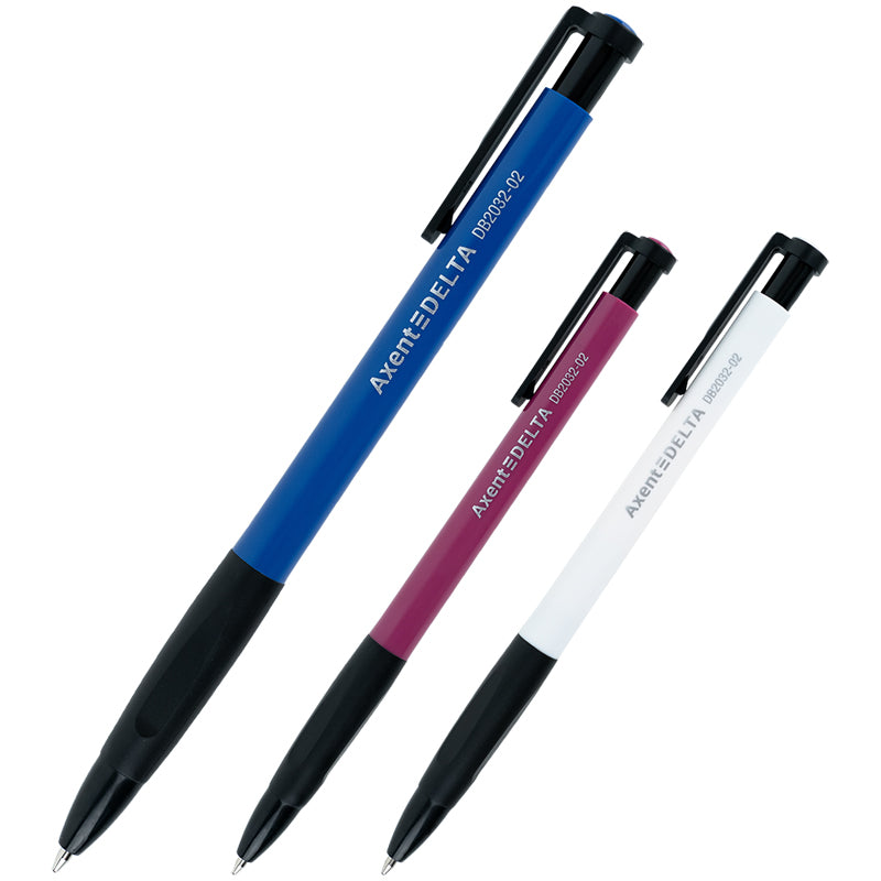 Ballpoint pen retractable Axent Delta DB2032-02, 0.7 mm, blue