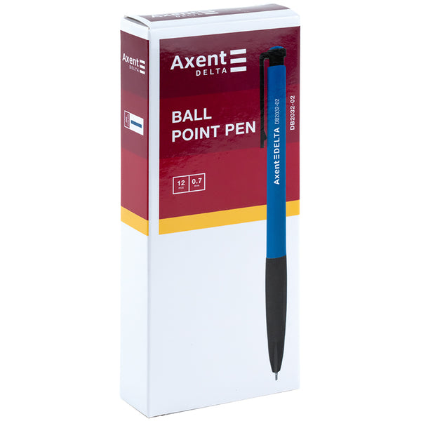 Ballpoint pen retractable Axent Delta DB2032-02, 0.7 mm, blue