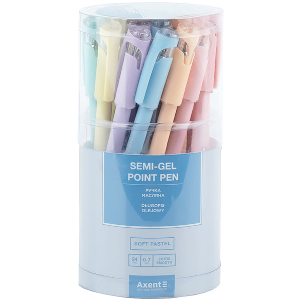 Semi-gel pen Axent Soft Pastel AB1102-02-A, 0.7 mm, blue